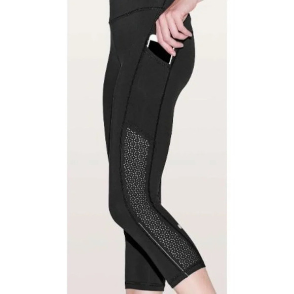 Lululemon Ready To Race Crop *21" Black-sz 4 - Picture 5 of 10